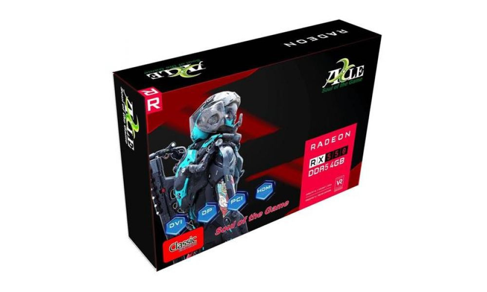 Placa de Vídeo AXLE Radeon RX 550 4GB, GDDR5, 128bit