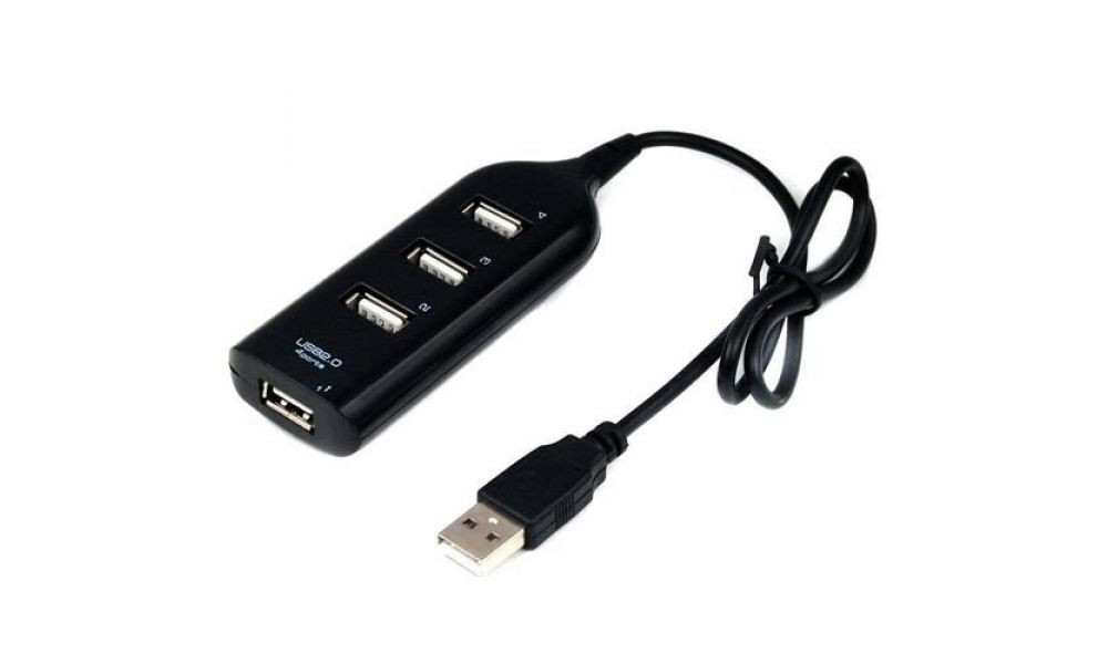 Hub USB 4 portas 2.0 Alta Velocidade Modelo Slim 