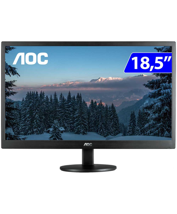 Monitor AOC LED 18,5 Polegadas, VGA E HDMI E970SWHNL