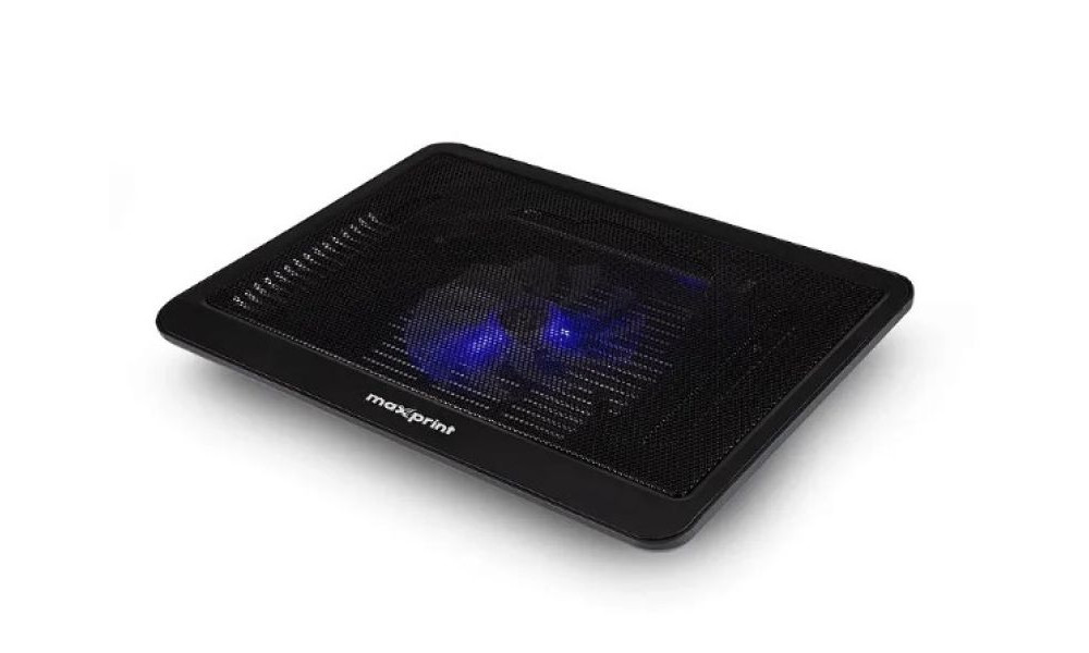 Base para Notebook Maxprint com Cooler de 12cm, LED Azul, para Notebooks até 17 COD 6012331