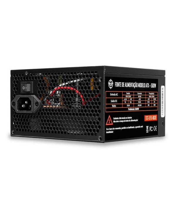 Fonte TGT Enfield, 500W, ATX Bivolt, Preto, TGT-EFD-BK01
