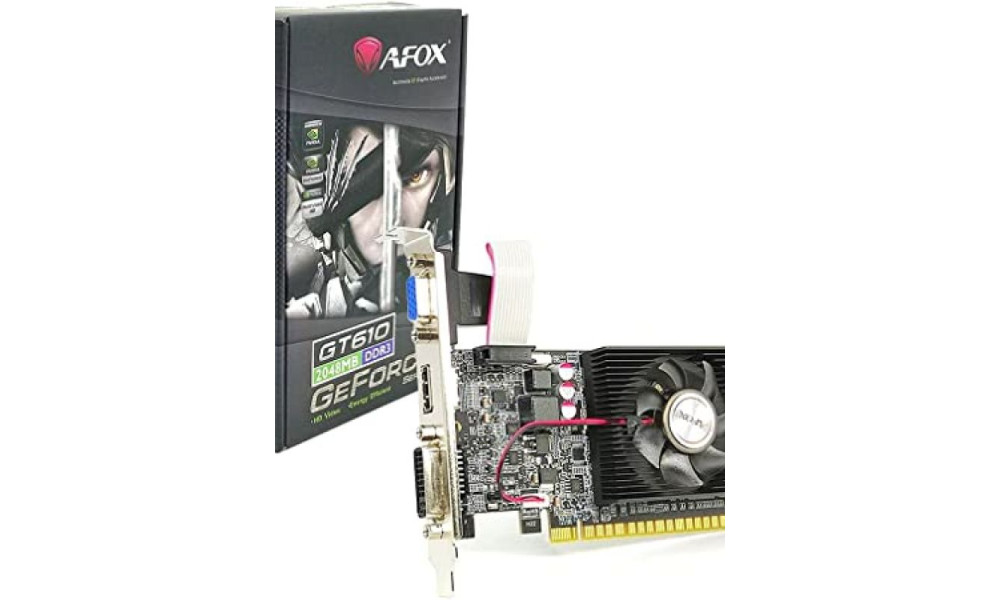 Placa de Vídeo Afox GT 610 2GB GDDR3 AF610