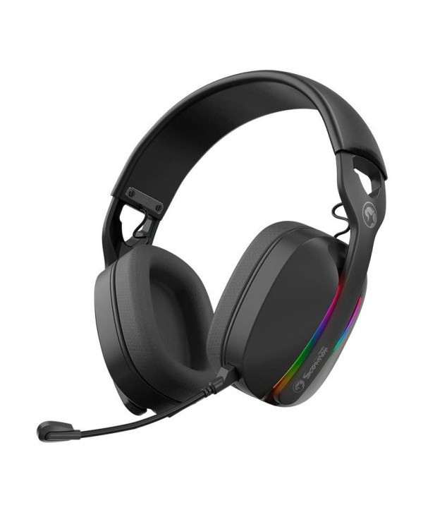Headset Gamer Marvo Pulz 70W, RGB, Drivers 40mm, Tri-Mode, Preto, HG9086W-BK