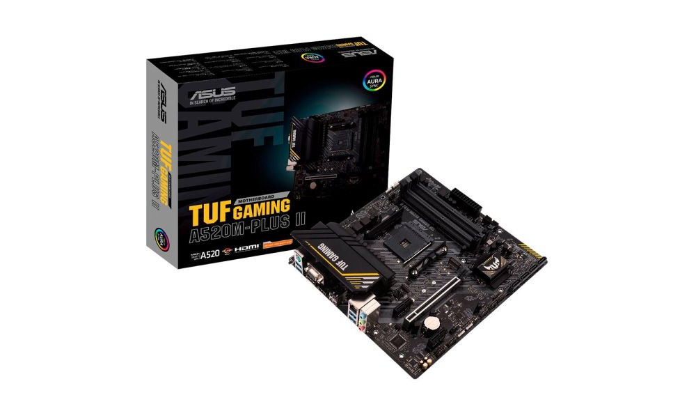 Placa Mãe Asus Tuf Gaming A520M-Plus ll AMD AM4, DDR4