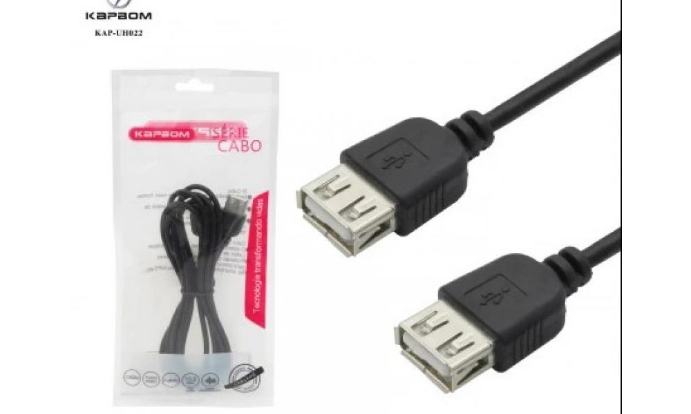 Cabo Extensor USB 2.0  F/F 2M Kap-UH022 - Kapbom