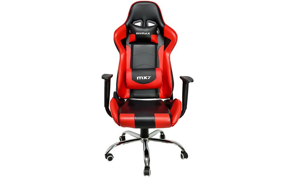 Cadeira Gamer Mymax MX7 Giratoria Preto/Vermelho (MGCH-002/RD)