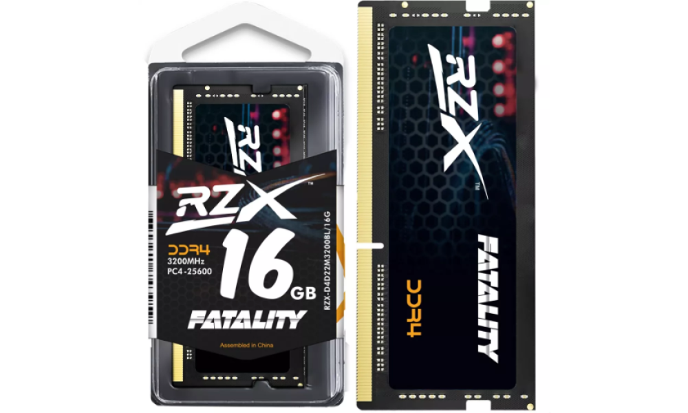 Memória Ram Notebook Rzx Gamer Fatality 16gb Ddr4 3200mhz Cl22 1.2v Pc4-25600 Sodimm