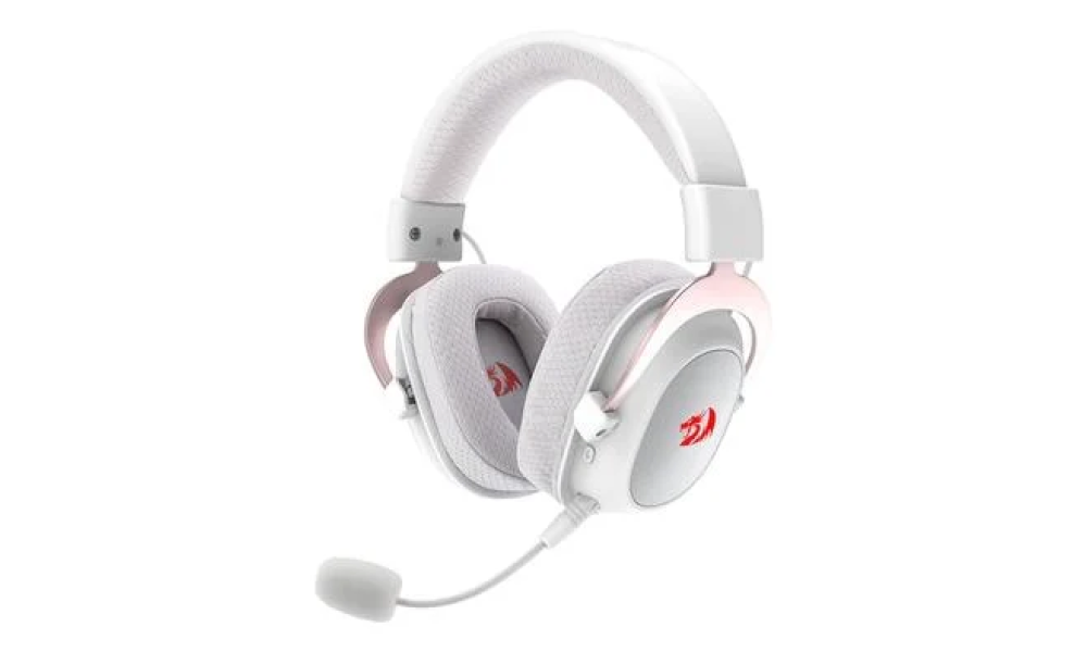 Headset Gamer Sem Fio Redragon Zeus Pro, 7.1, Driver 53mm, Bluetooth, Branco - H510W-PRO