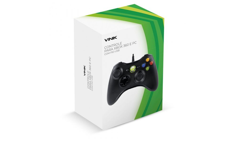 Controle Vinik Para Xbox 360 e PC Com Fio USB Modelo x360 - 107489