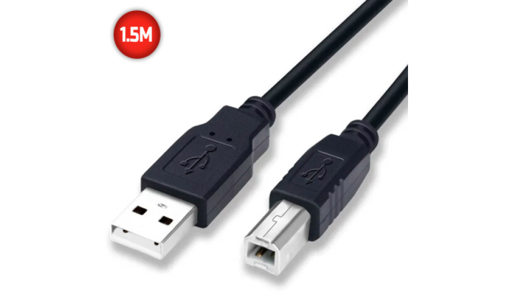 Cabo USB para Impressora 2.0 com 1.5 Metros GRASEP - D-5001 1.5M