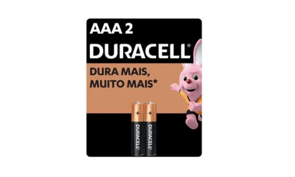 Pilha Alcalina AAA c/2 Duracell