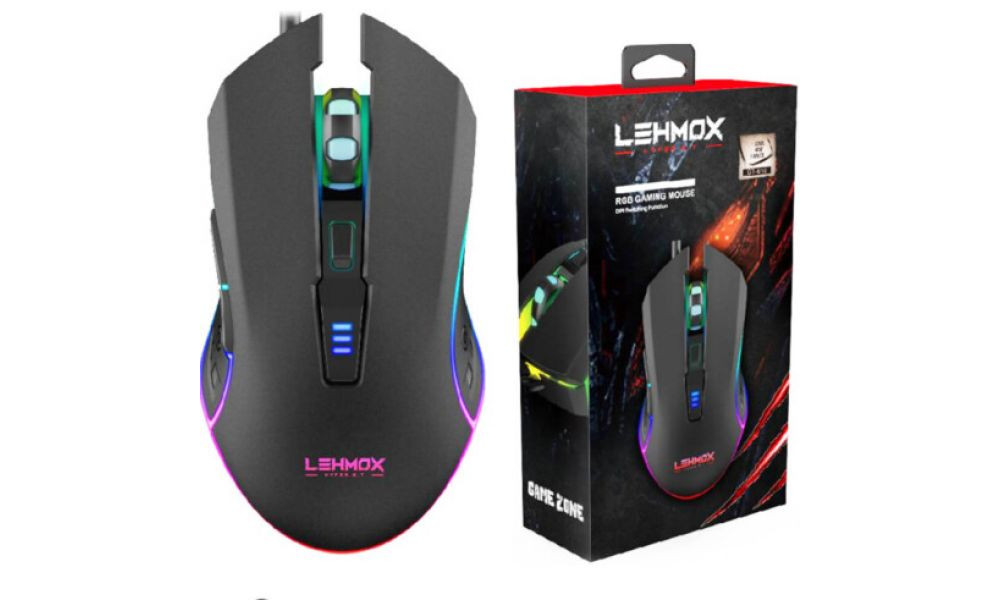 Mouse Gamer 3200 dpi Led RGB Hyper Lehmox - GT-M10