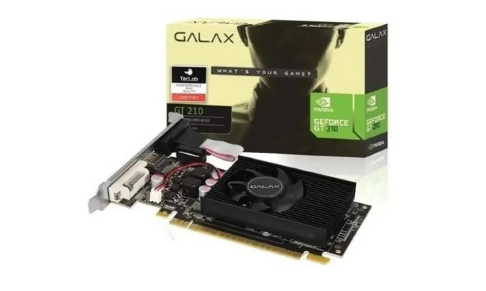 Placa de Vídeo Galax GT 210 1GB DDR3 64 Bits Low Profile