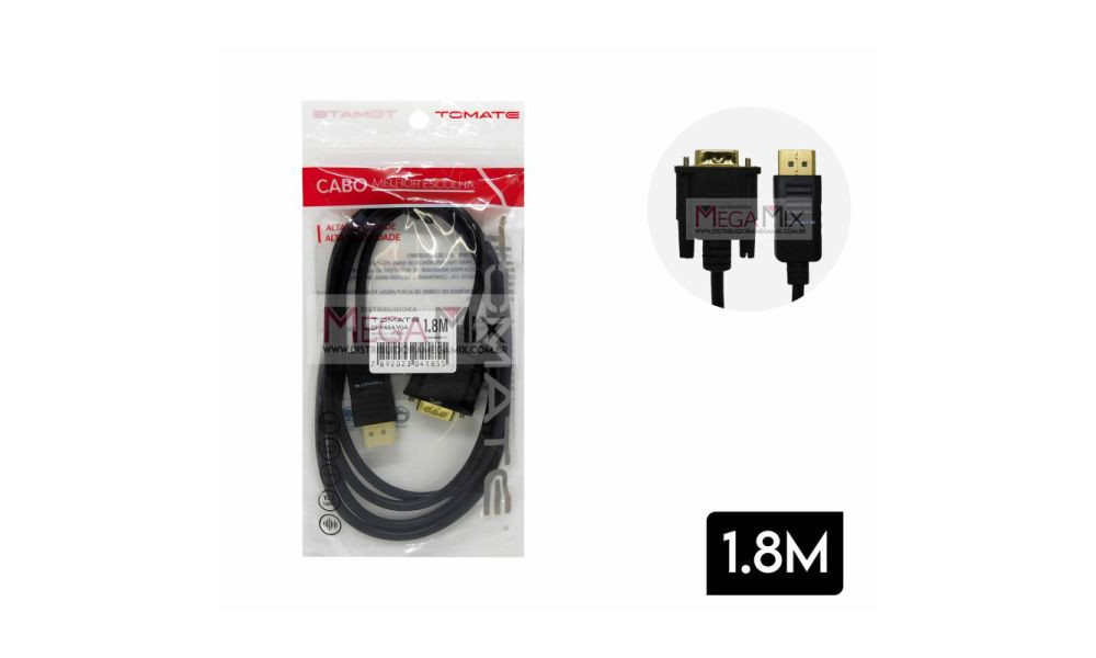 Cabo Displayport DP x VGA 1.8m MCB-027