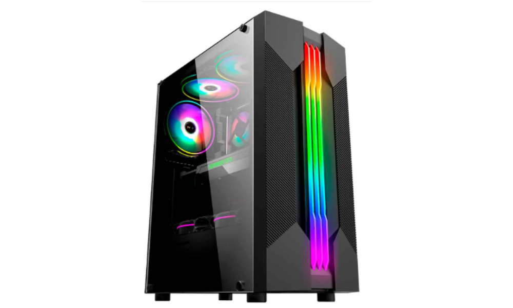 Gabinete Gamer K-Mex Bifrost 6 CG-01A9, Mini-Tower, Lateral de Vidro, Preto