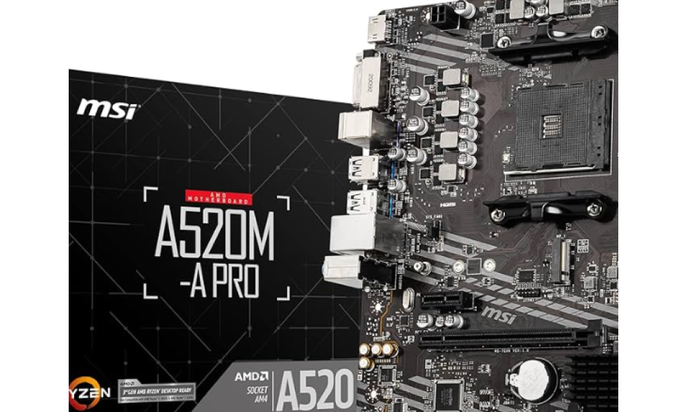 Placa Mãe MSI A520M-A PRO, AMD AM4, mATX, DDR4