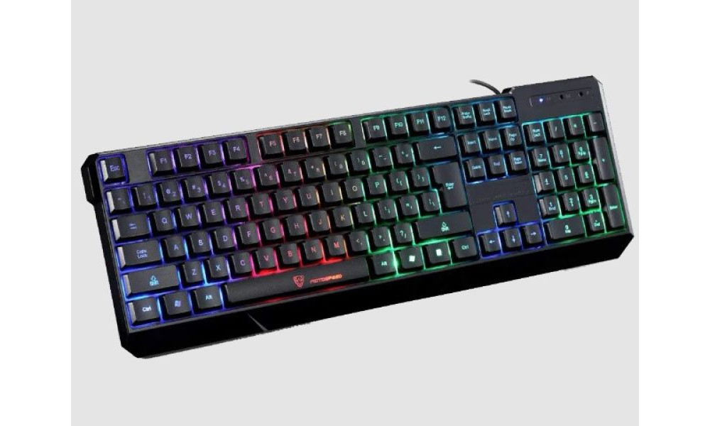 Teclado Membrana Motospeed, Preto, Rainbow - K70