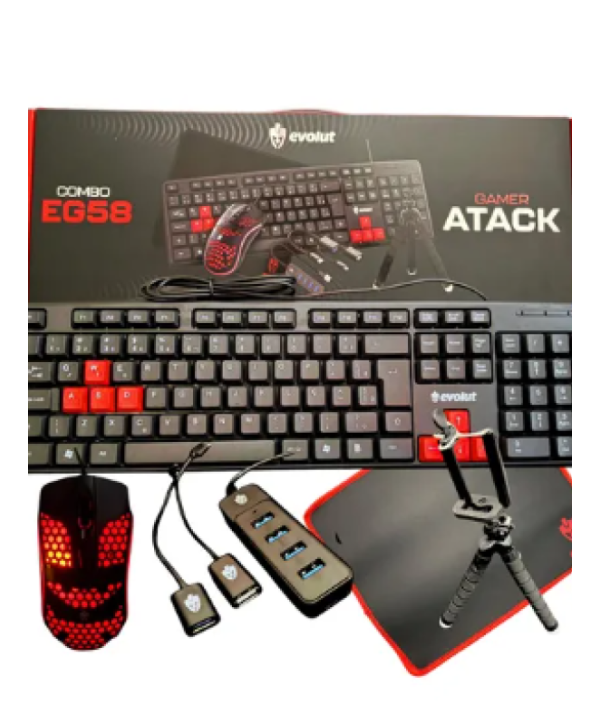Kit Mobilador Teclado, Mouse, Mousepad) EG58 