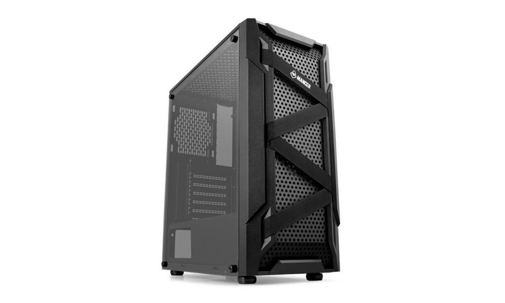 Gabinete Gamer Mancer Kevlar Lateral de Vidro Preto, MCR-KVR-BL01