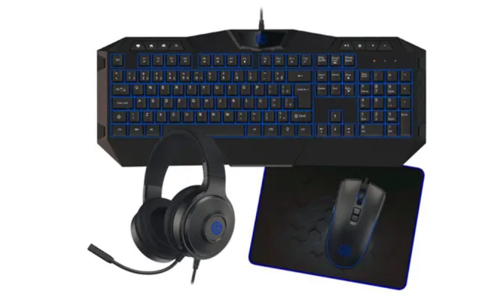 Kit Teclado Mouse mousepad e fone de ouvido Hoopson TPC-067AZ