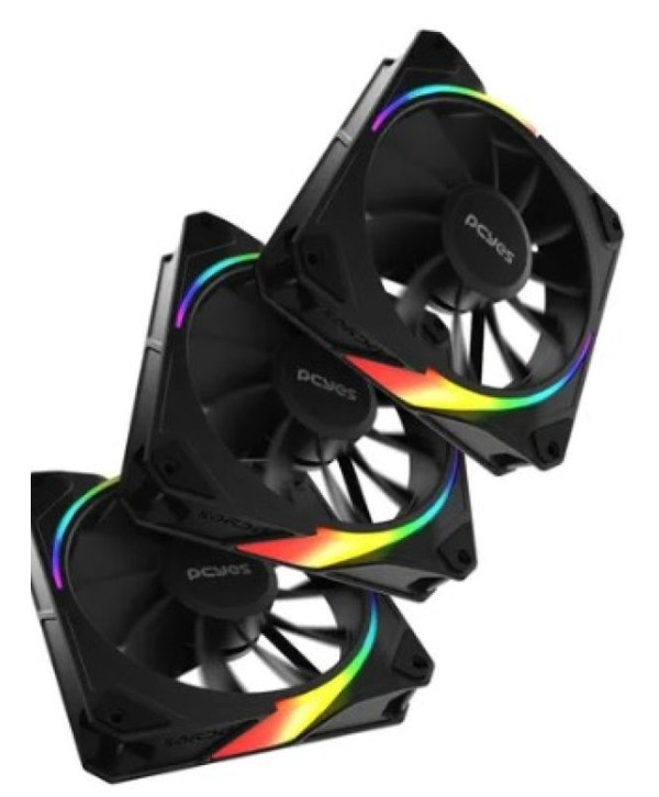 Kit Cooler Fan Gabinete 3un Sangue Frio 3 Argb Reverse 120mm K3Argbsf3Rvbr