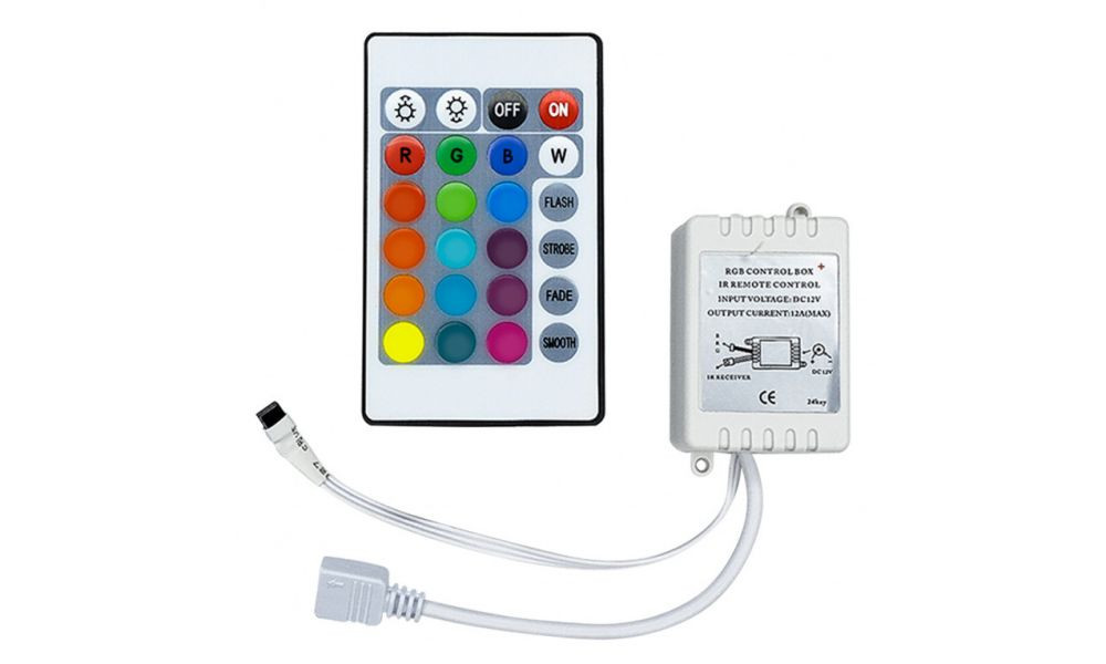 Controle Remoto e Controladora para Fita Led 5050 e 3528 RGB