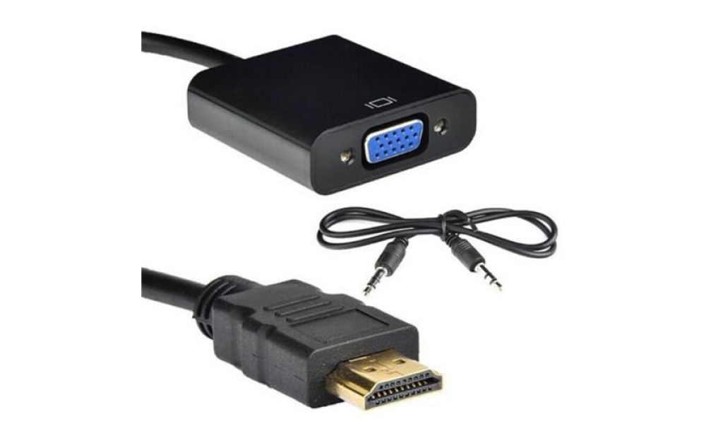 Cabo Conversor HDMI x VGA com Áudio CC-HV100 Preto EXBOM