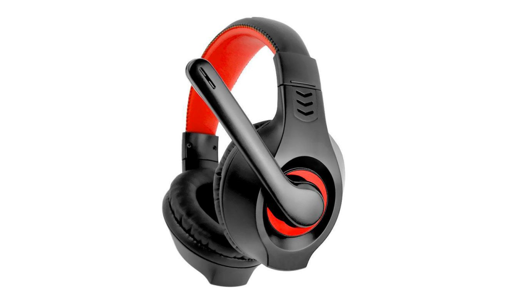 HEADSET GAMER KROSS KHAREUS, DRIVERS 40MM, PRETO E VERMELHO, KE-HS098