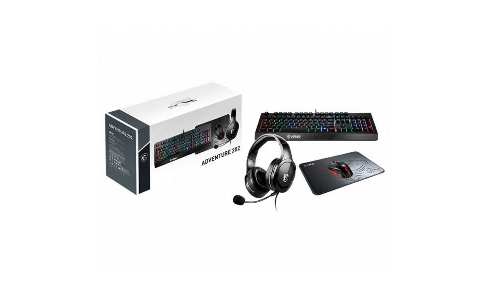 Combo Gamer MSI Adventure 202, Teclado, Mouse, Headset, Mousepad