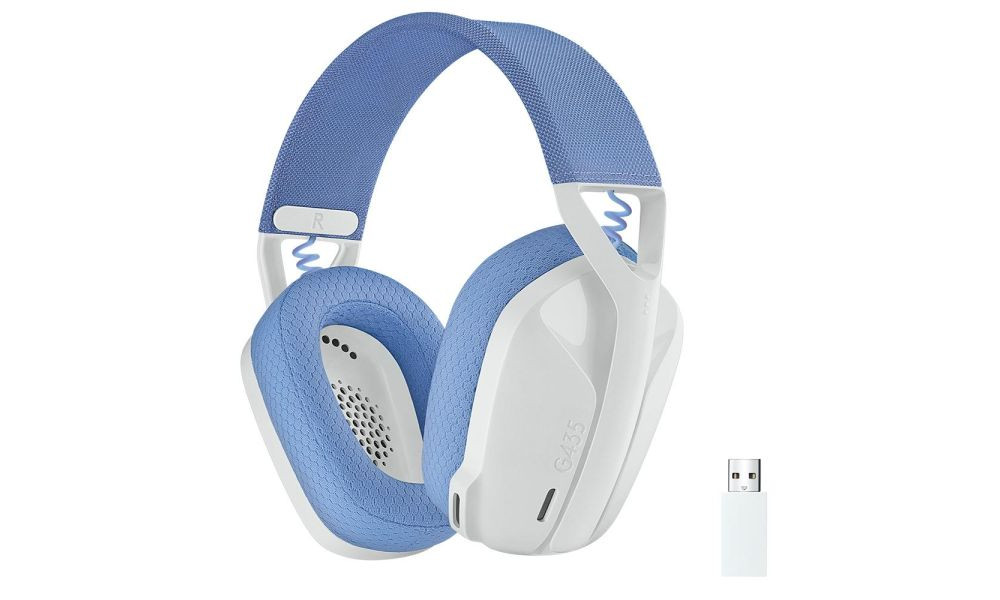 Headset Gamer Sem Fio Logitech G435, Lightspeed e Bluetooth, Dolby Atmos, USB, PC, PS4, PS5, Mobile, Drivers 40mm, Branco - 981-001073