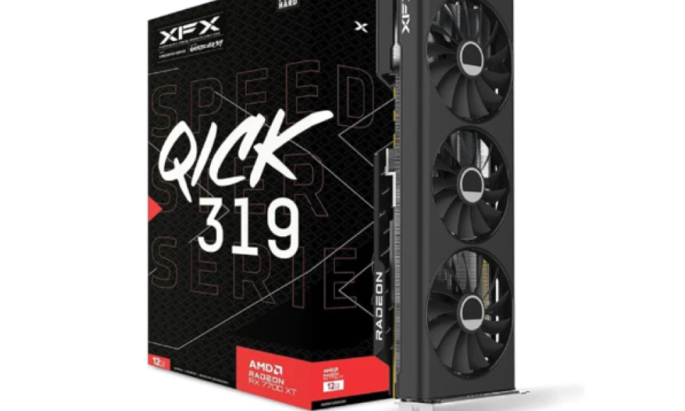 Placa De Vídeo Rx7700 XT Speedster Qick319 AMD XFX Radeon, 12GB, GDDR6, 192-Bit - Rx-77tqickb9