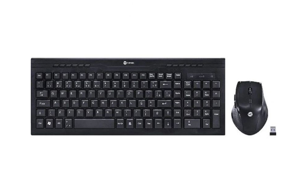 Kit Teclado e Mouse Sem Fio Dynamic Mouse 1600DPI - Vinik DC100