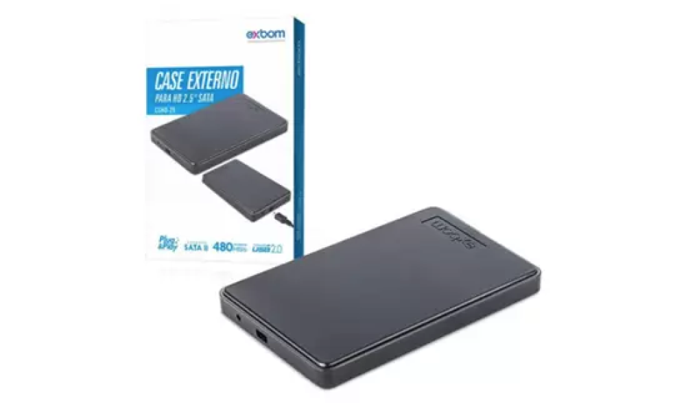 Case para HD Sata 2,5 USB 2.0 CGHD-20 - Exbom