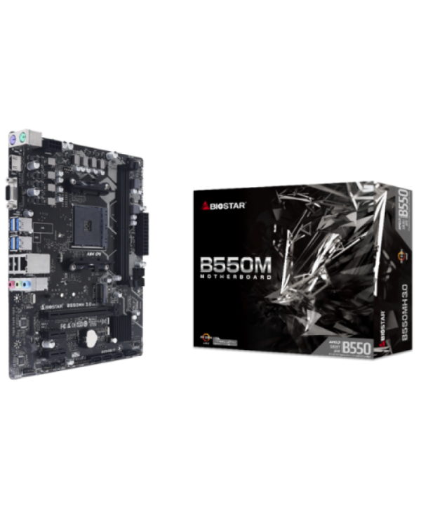 Placa Mãe Biostar B550MH, Chipset B550, AMD AM4, mATX, DDR4