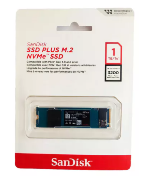 Ssd M.2 1tb Sandisk Plus Nvme 2280 SDSSDA3N-500G-G26