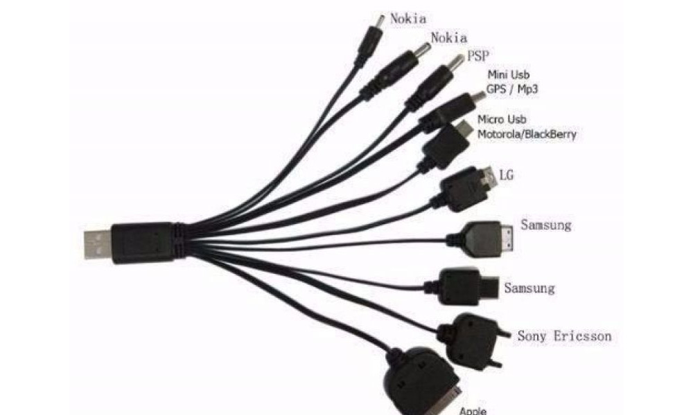 Cabo Usb Multi Carregador Universal 10 Em 1