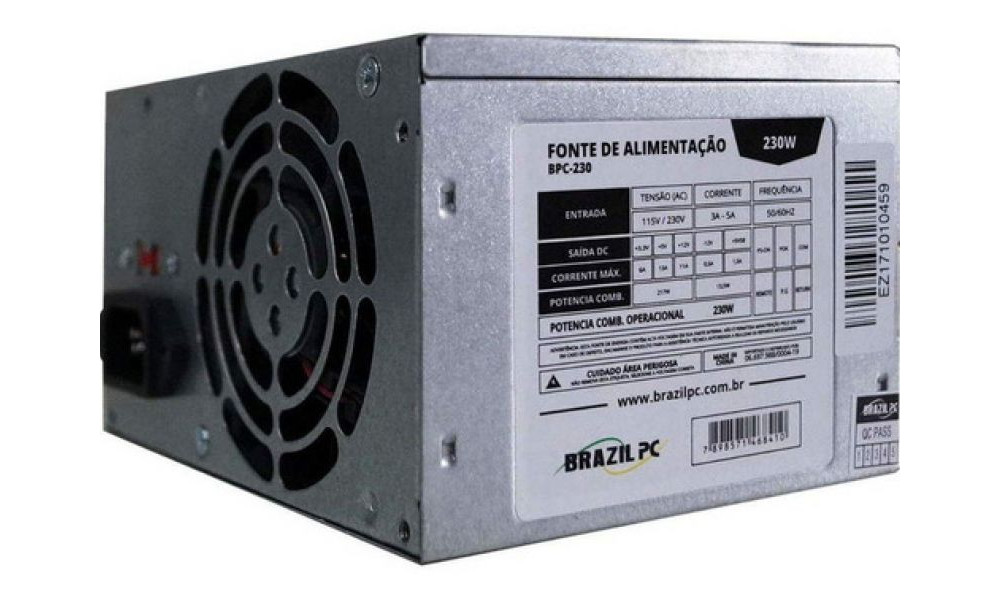 Fonte ATX 230W Real BrazilPC BPC-230V1,2 24Pinos OEM