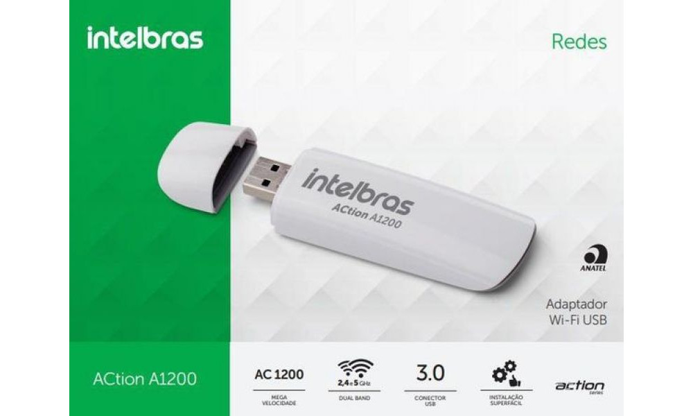 Adaptador Wireless USB 4710018 Action A1200 3.0 Dual Band 1200Mbps