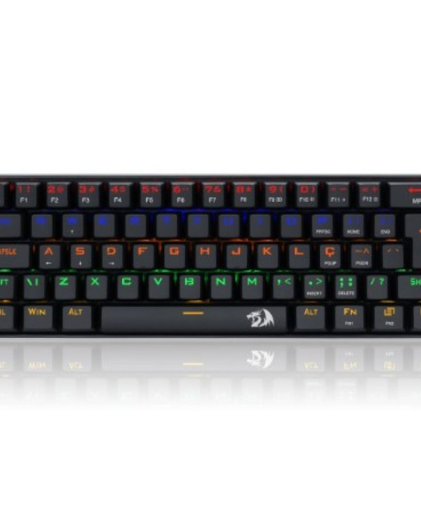 Teclado Gamer Mecânico Redragon Lakshmi, Rainbow, Switch Brown, ABNT2, 60%, Black, K606R PT-BROWN