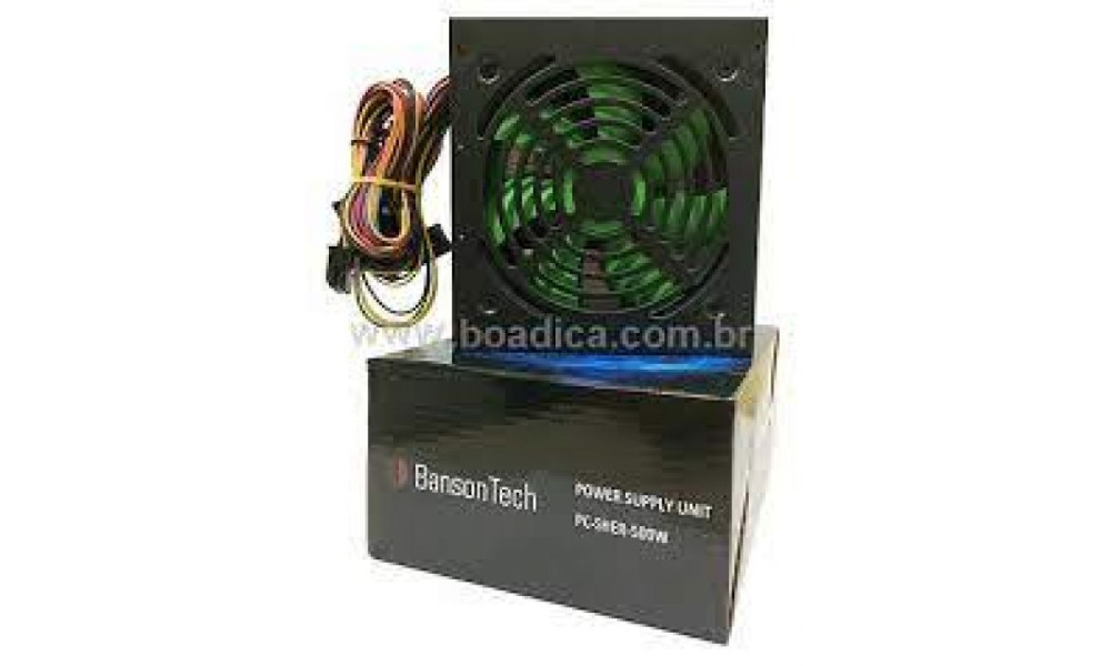 Fonte Atx 500w Reais Gamer Super Silenciosa High Power BANSONTECH (INDISPONIVEL VENDA)