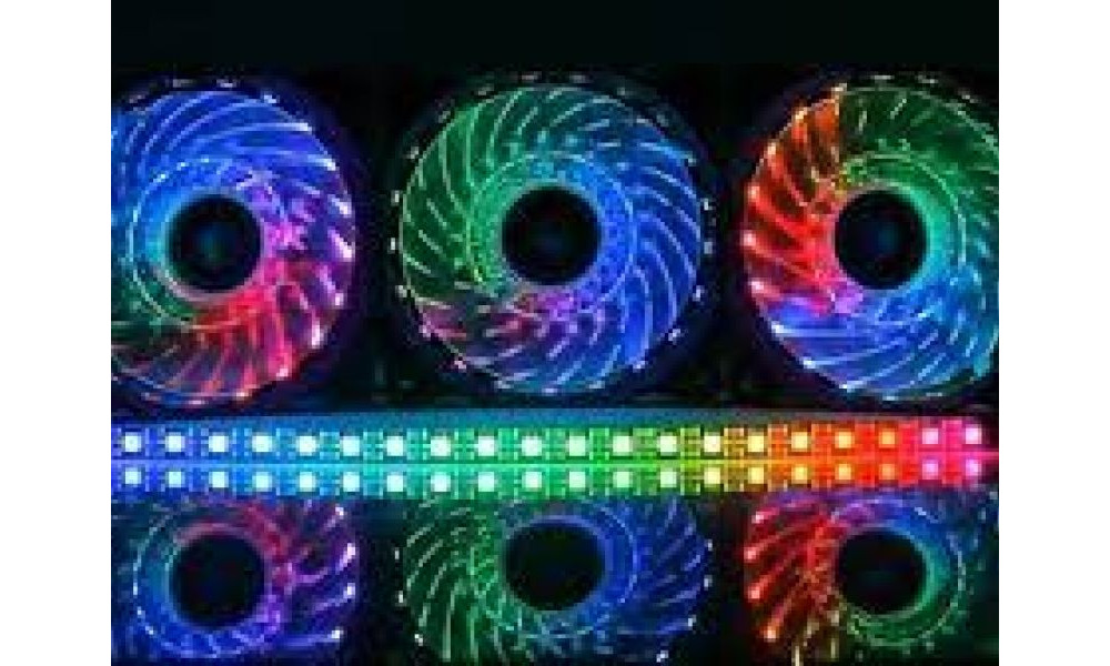 Kit Cooler Fan Conjunto 3 Unid Rgb 12cm Dx-123l