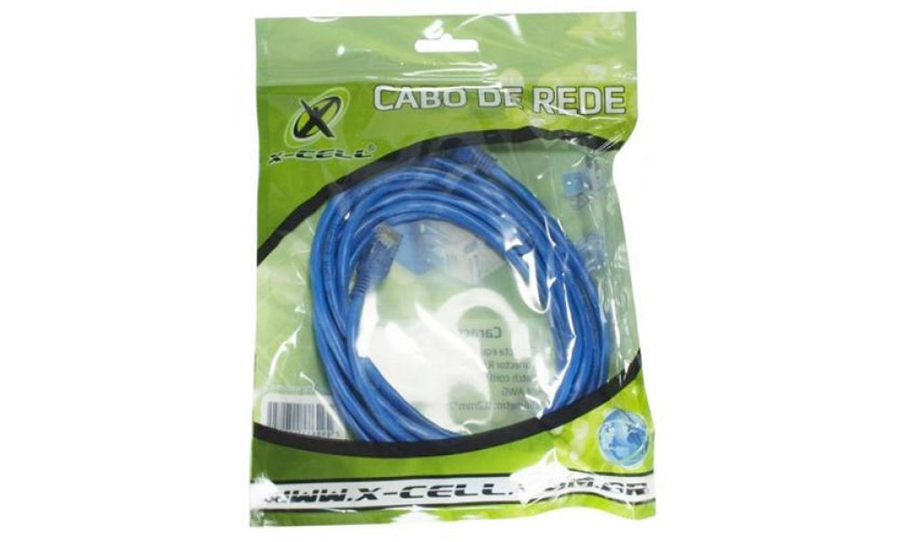 Cabo de Rede RJ45 15 Metros, XC-CR-15M, Marca X-cell