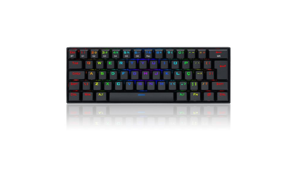 Teclado Mecanico Gamer Draconic RGB PTO Switch Marron ABNT2