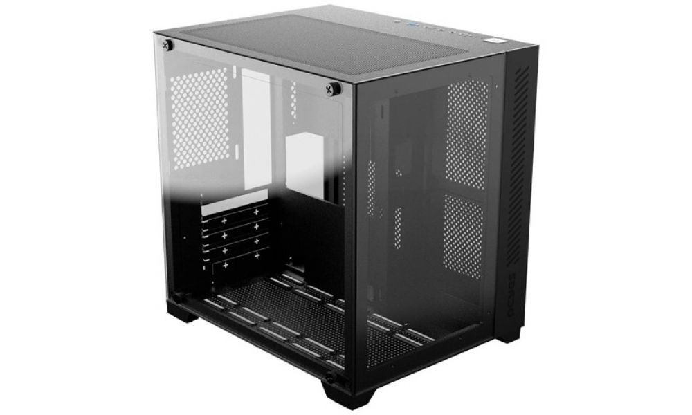 Gabinete Gamer ForceField Black Vulcan Fontal e Lateral Vidro - PCYES GFFBVP