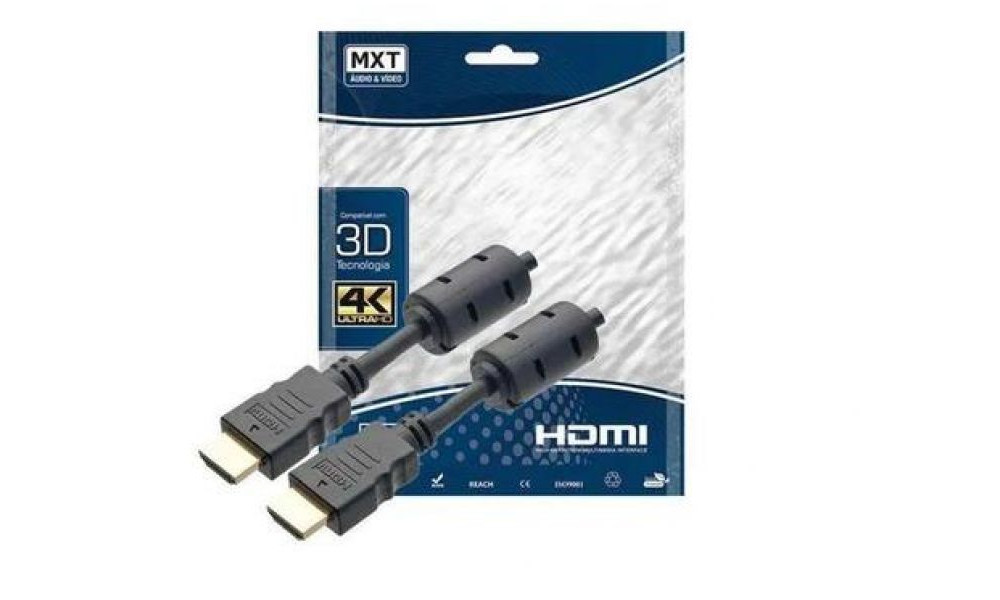 Cabo HDMI 4k Ultra HD 30 AWG Dourado 3m