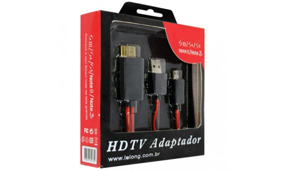 Cabo Adaptador Micro Usb para Hdmi S4 Mhl para Galaxy S3 S4 Note Ii Xtrad Dqx-01