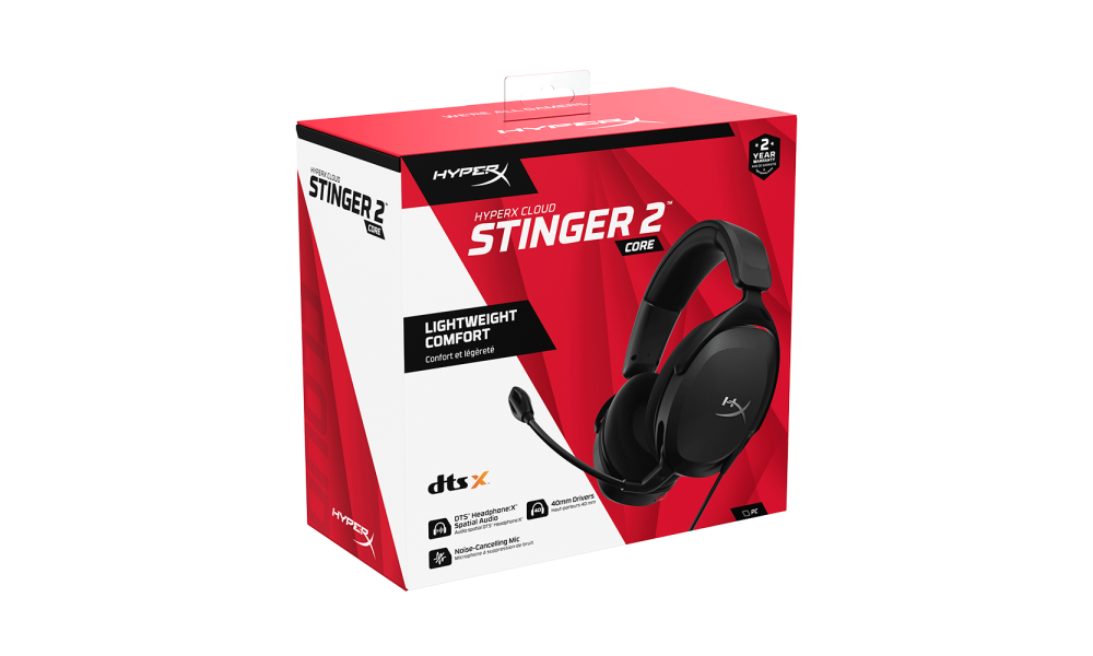 Headset HyperX Gamer Cloud Stinger 2 Core PC Preto