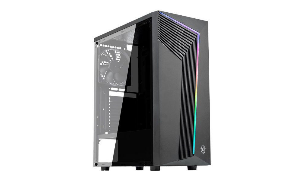 Gabinete Gamer TGT Tracer, RGB, Mid-Tower, Lateral Acrilico, Com 3 Fans, Preto, TGT-TRC-RGB01