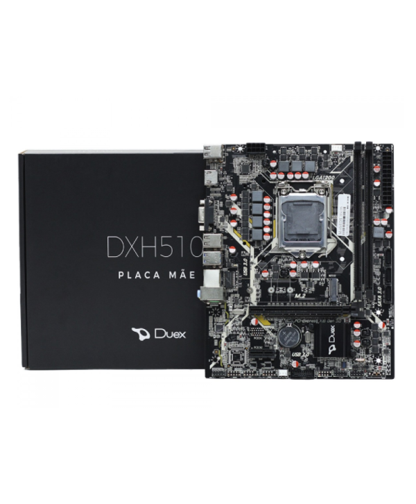 Placa Mãe Duex DXH510S, Chipset H510, Intel LGA 1200, MATX, DDR4
