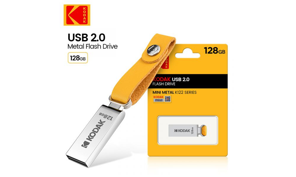 Pendrive Kodak 128GB Mini Metal K122 Series USB 2.0